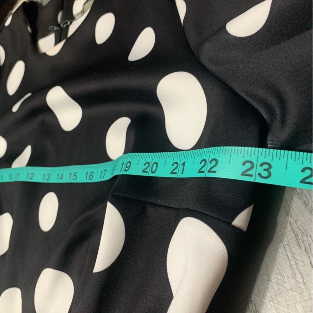 Polka Dot Dress Size 18 NEW ELOQUII Scuba Dress Black and White - Picture 11 of 15